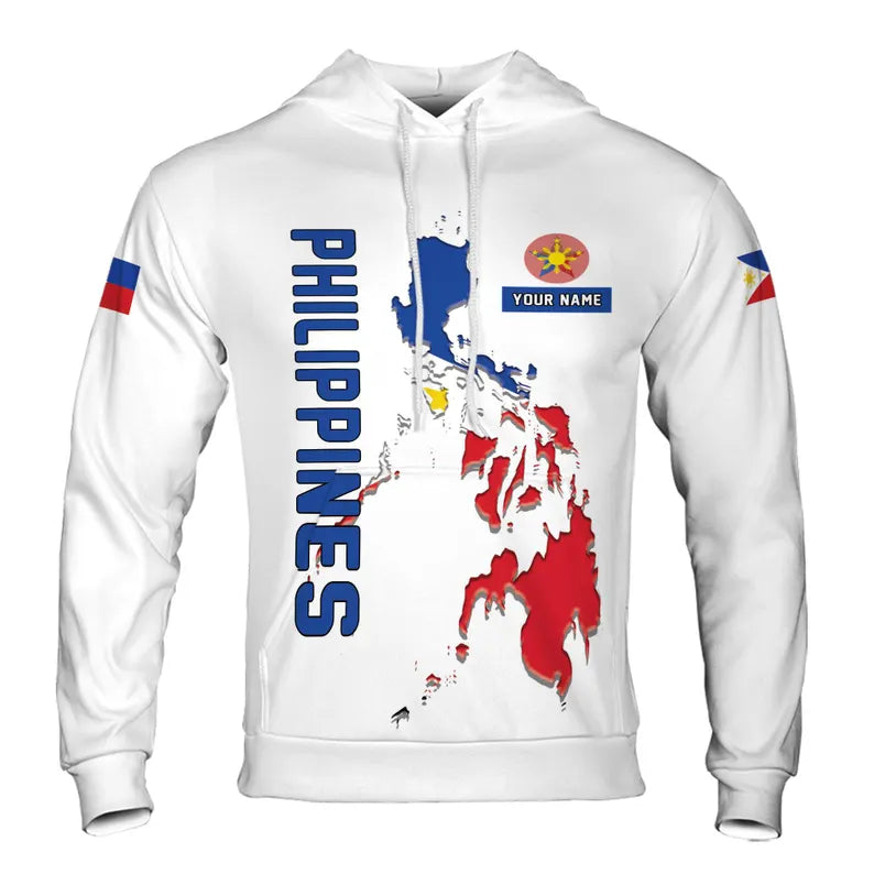 Custom Name Patriotic Philippines Coat of Arms Hoodie 3D