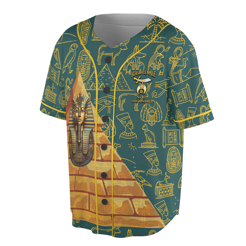 Personalized Masonic Noble Shriner Baseball Jersey, 3D Baseball Jesey Shirt