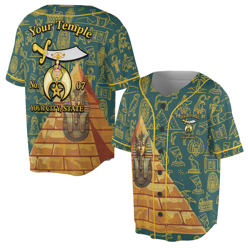Personalized Masonic Noble Shriner Baseball Jersey, 3D Baseball Jesey Shirt