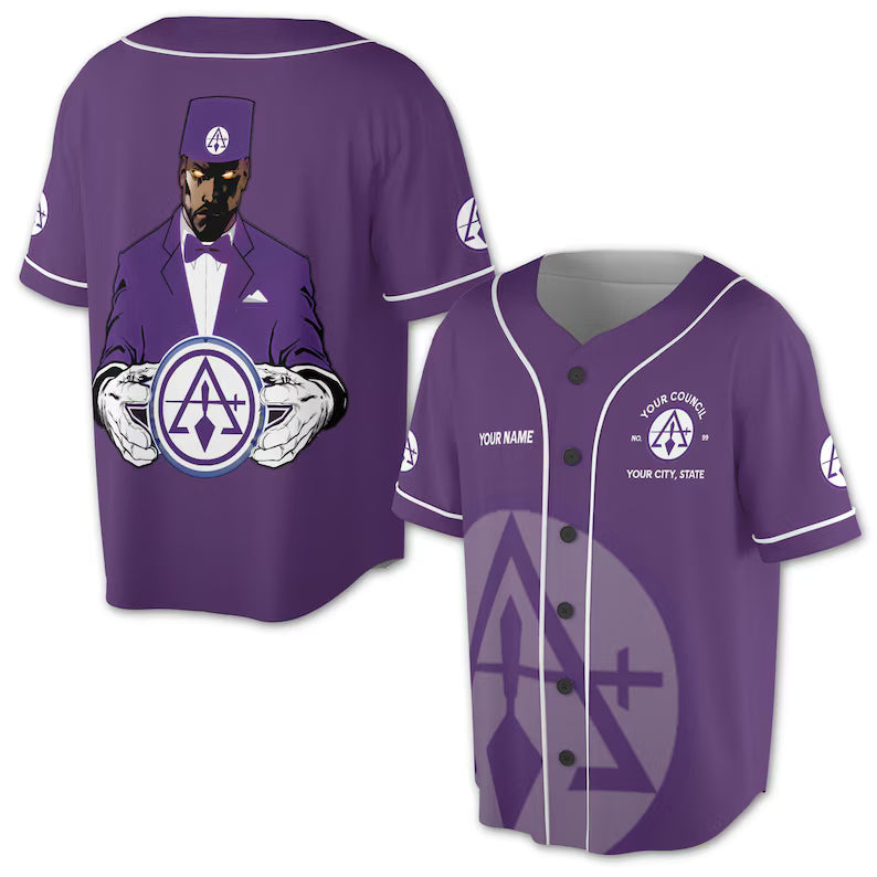 Customized Cryptic Masonry Royal and Select Master Baseball Jersey, 3D Baseball Jersey Shirt
