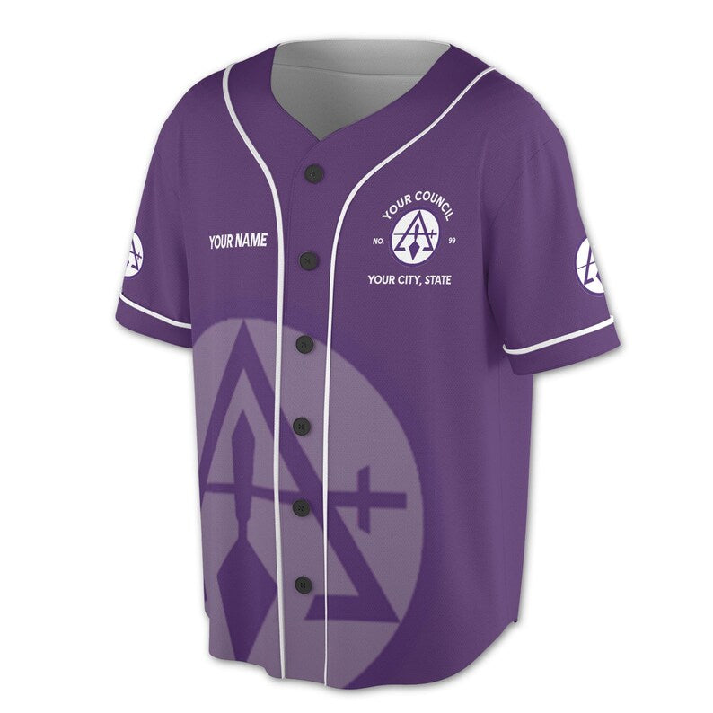 Customized Cryptic Masonry Royal and Select Master Baseball Jersey, 3D Baseball Jersey Shirt