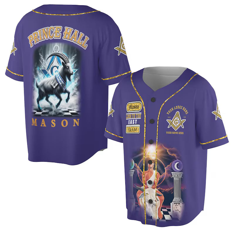 Freemason Prince Hall Masonic Medieval Astral Baseball Jersey, 3D Baseball Jersey Shirt