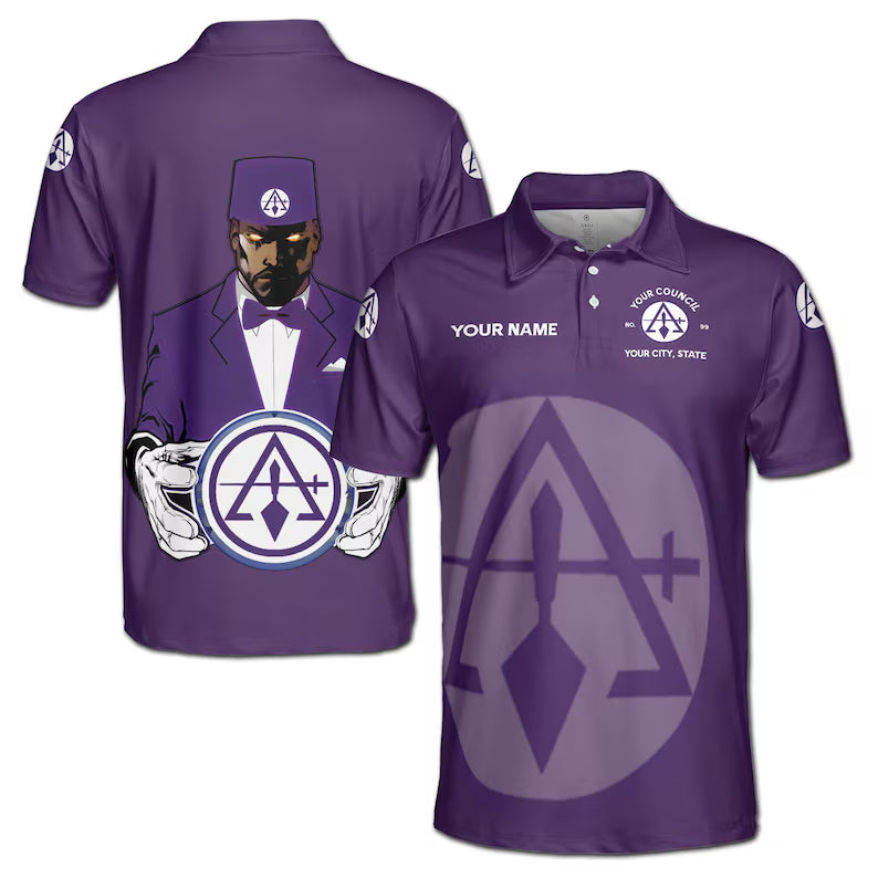 Customized Cryptic Masonry Royal and Select Master Men's Polo Shirt
