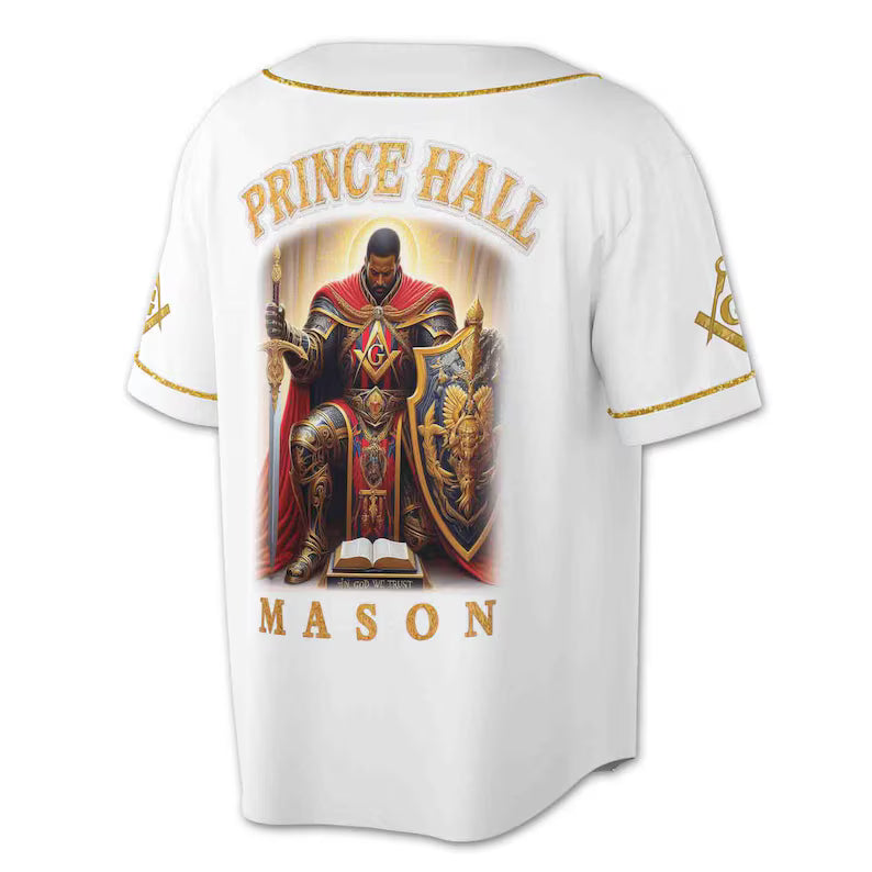 Customized Mason Prince Hall F&A.M Baseball Jersey, 3D Baseball Jesey Shirt