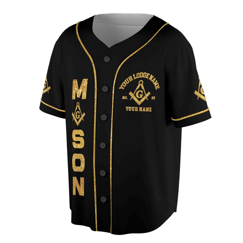 Customized Mason Prince Hall F&A.M Baseball Jersey, 3D Baseball Jesey Shirt