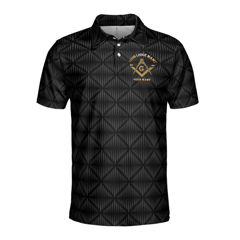 Personalized Master Mason Freemasonry Men's Polo Shirt