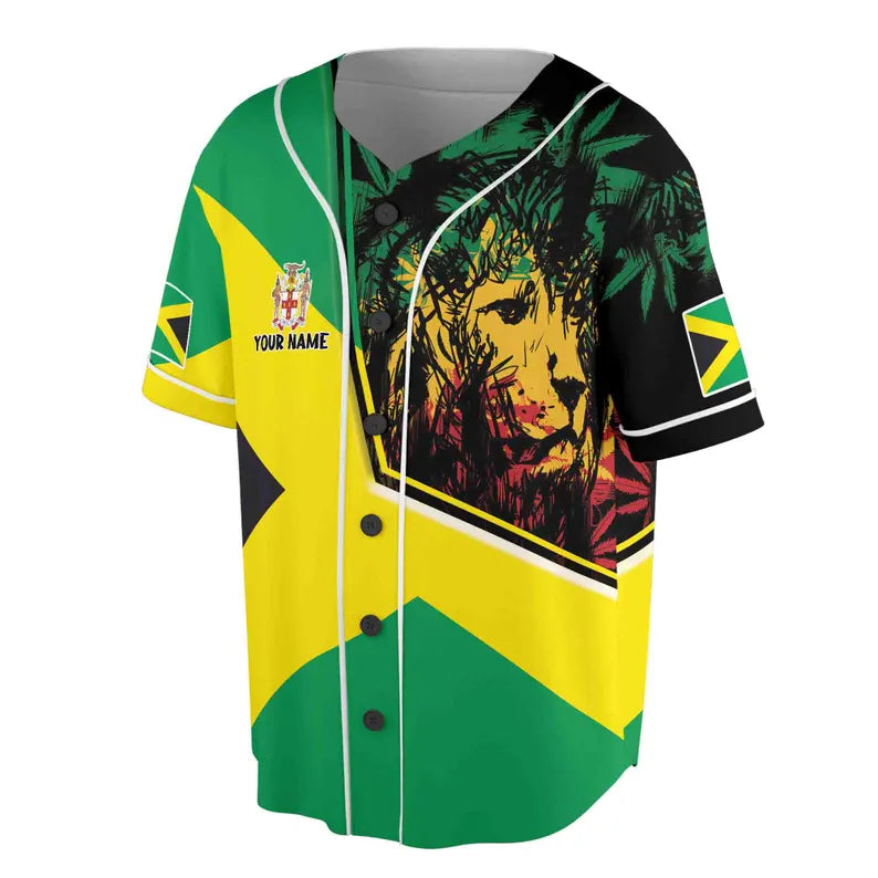 Custom Name Guyana Flag Patriotic Republic of Guyana Lion Basbeball Jersey, 3D Baseball Jesey Shirt