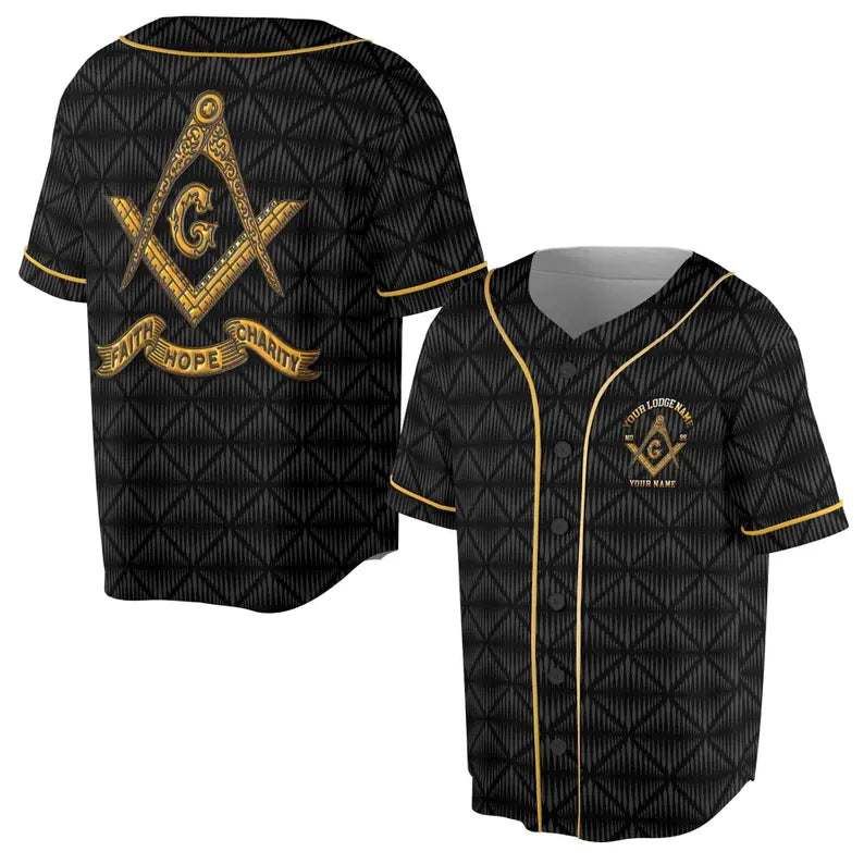 Personalized Master Mason Freemasonry Baseball Jersey, 3D Baseball Jesey Shirt