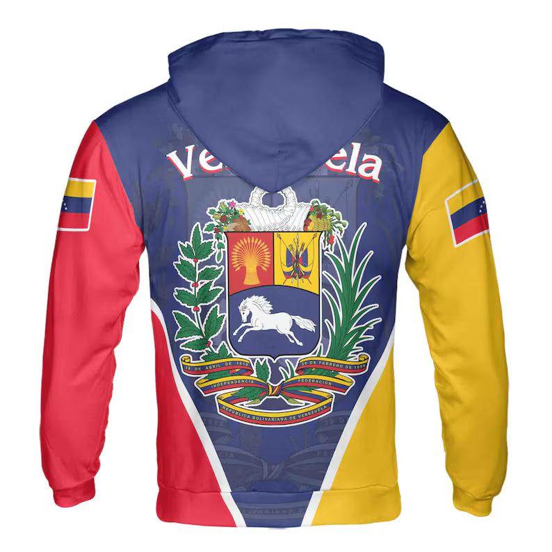 Custom Name Venezuela Coat of Arms PatrioticHoodie 3D