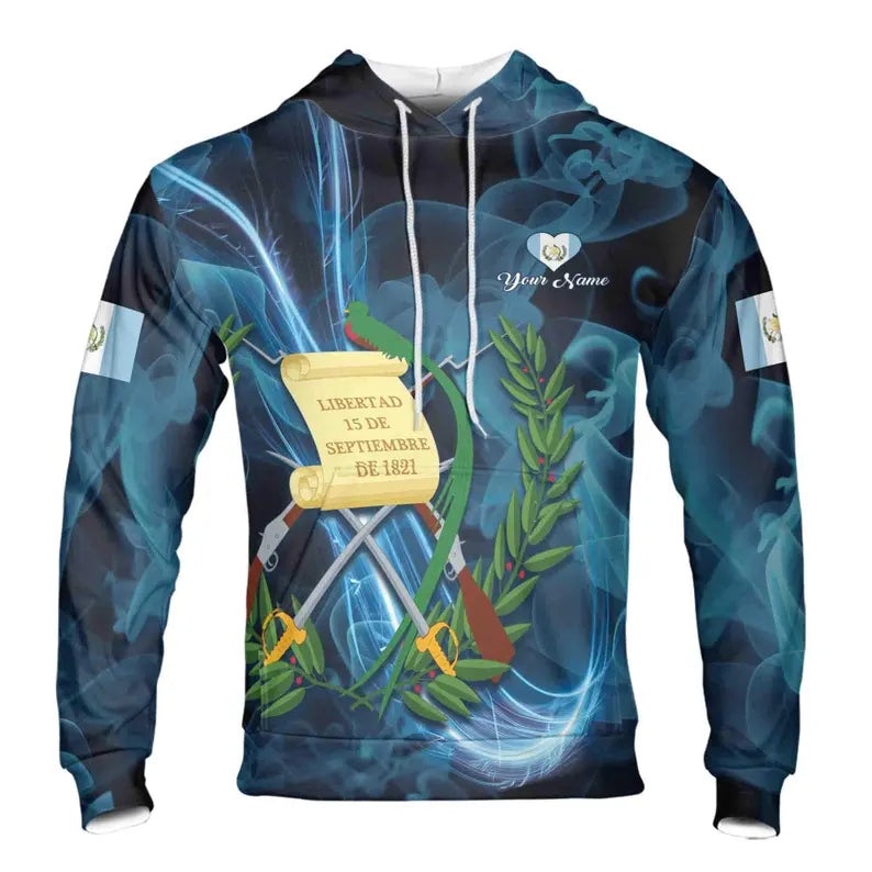 Customized I Love Guatemala Patriotic Hoodie 3D