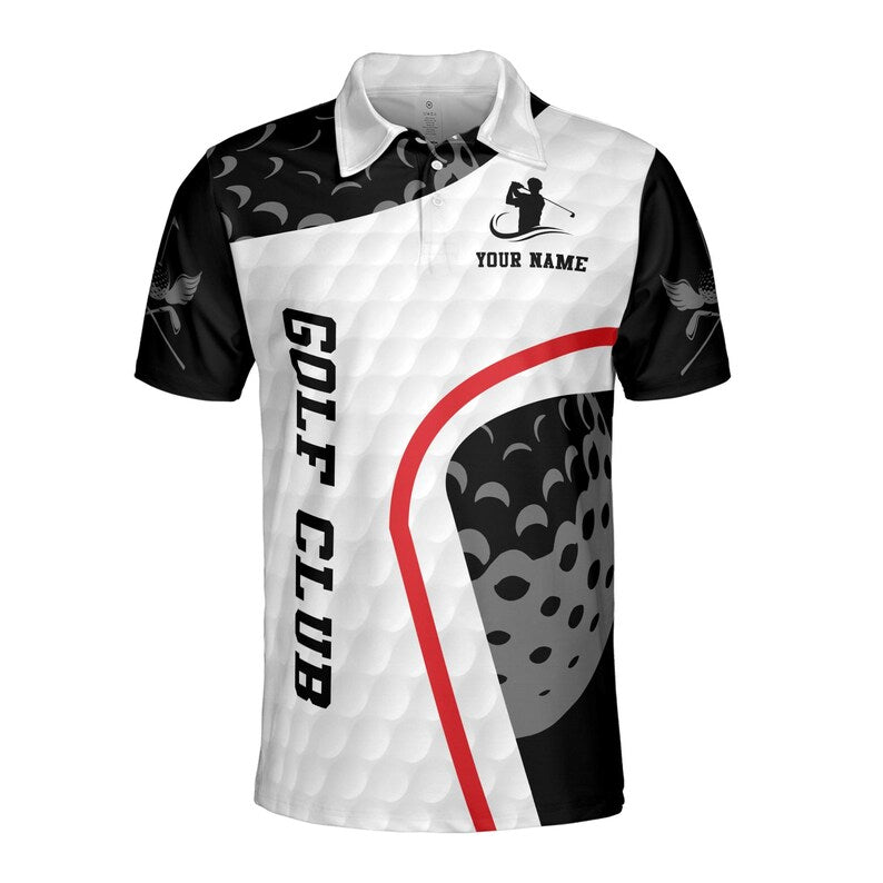 Custom Name Golf Club Golfer Men's Polo Shirt