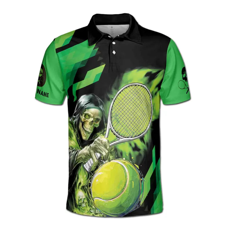 Custom Name Lets The Death Play Tennis Men's Polo Shirt
