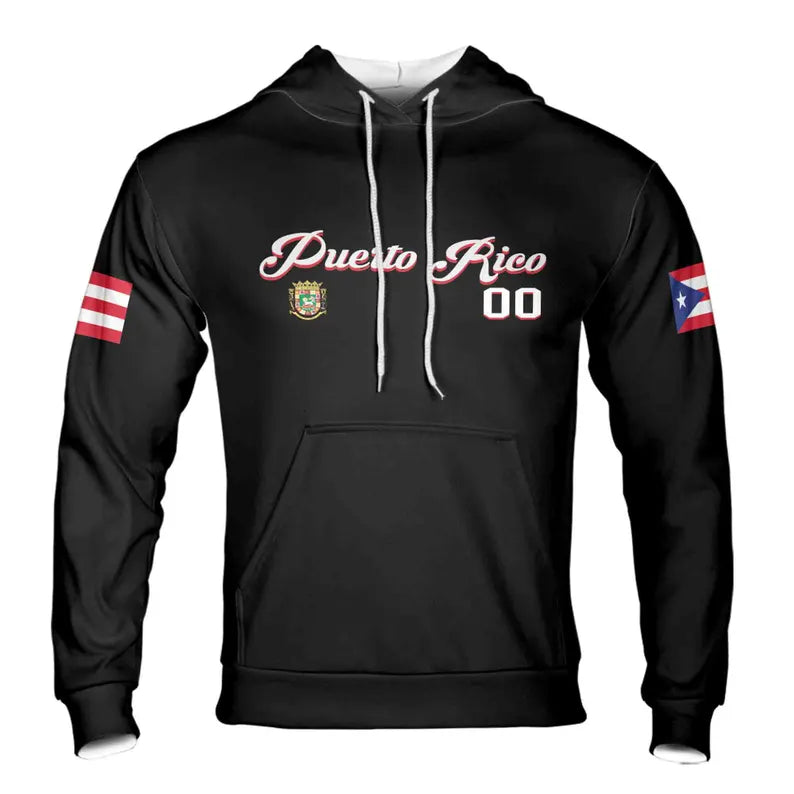 Custom Name, Number Patriotic Puerto Rico Love Hoodie 3D