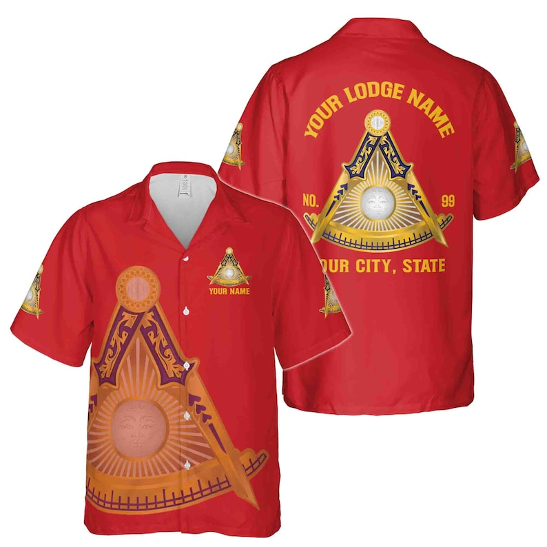 Customized Freemasonry Past Master Masonic Hawaiian Shirts (S-5XL)