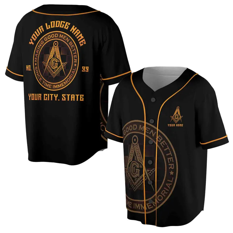 Personalized Making Good Men Better Masonic Lodge Baseball Jersey, 3D Baseball Jersey Shirt