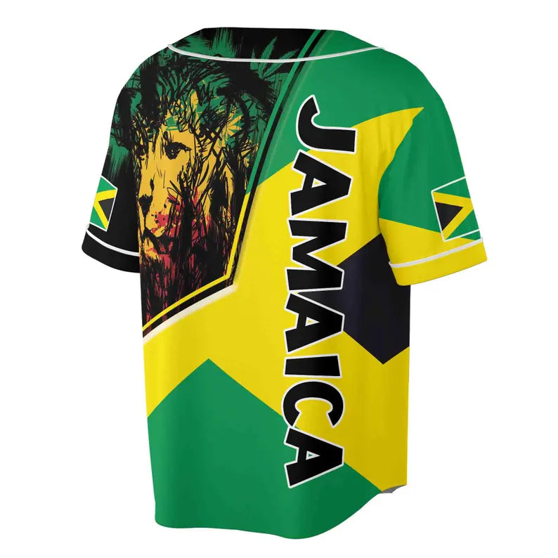 Custom Name Guyana Flag Patriotic Republic of Guyana Lion Basbeball Jersey, 3D Baseball Jesey Shirt