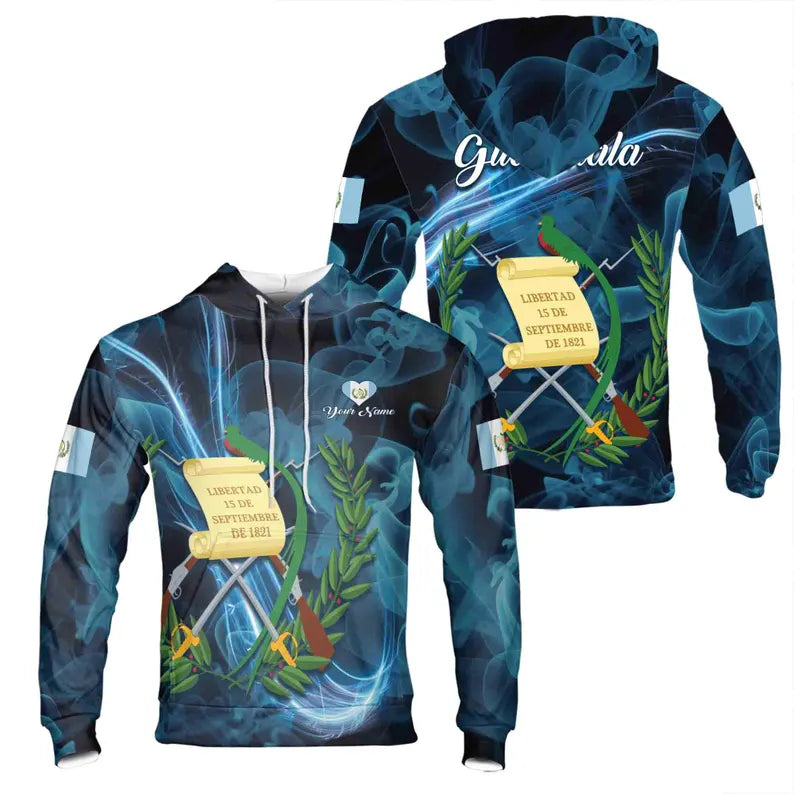 Customized I Love Guatemala Patriotic Hoodie 3D