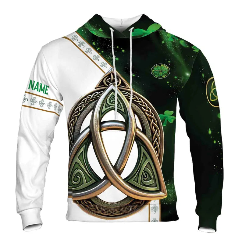 Custom Name Irish Celtic Trinity Knot Hoodie 3D