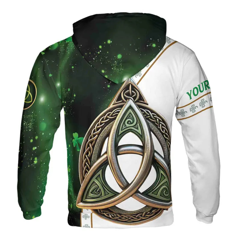 Custom Name Irish Celtic Trinity Knot Hoodie 3D