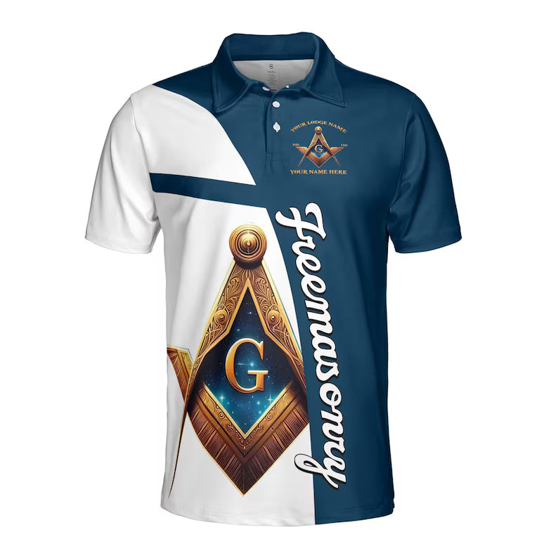 Personalized Freemasonry Master Mason Emblem Men's Polo Shirt