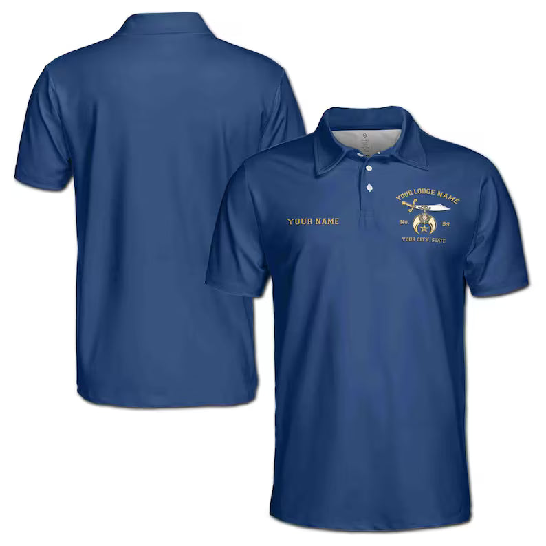 Customized Noble Shriners Proud To be A Shriner Men's Polo Shirt