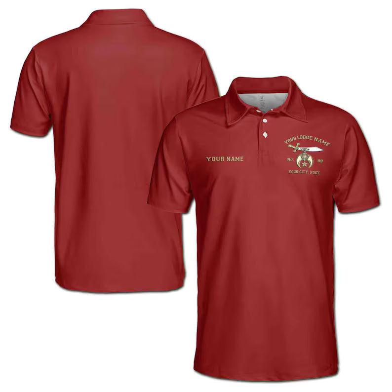 Customized Noble Shriners Proud To be A Shriner Men's Polo Shirt