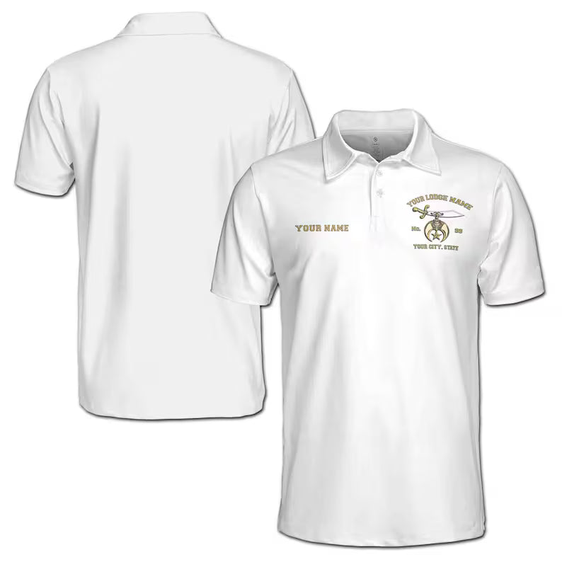 Customized Noble Shriners Proud To be A Shriner Men's Polo Shirt