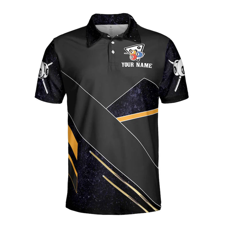 Customized Billiard Team Name Men's Polo