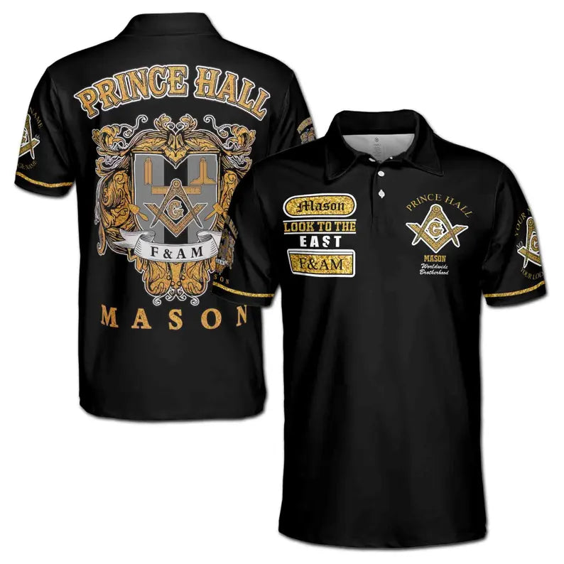 Freemasonry Prince Hall Men's Polo Shirt: Custom Masonic Lodge Apparel