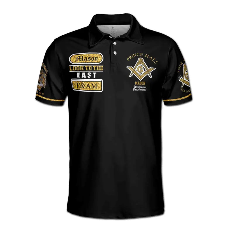 Freemasonry Prince Hall Men's Polo Shirt: Custom Masonic Lodge Apparel