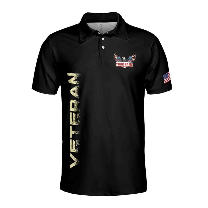 I'm a Grandpa A Veteran Proud Vet Grandfather Fathers Day Men's Polo Shirt