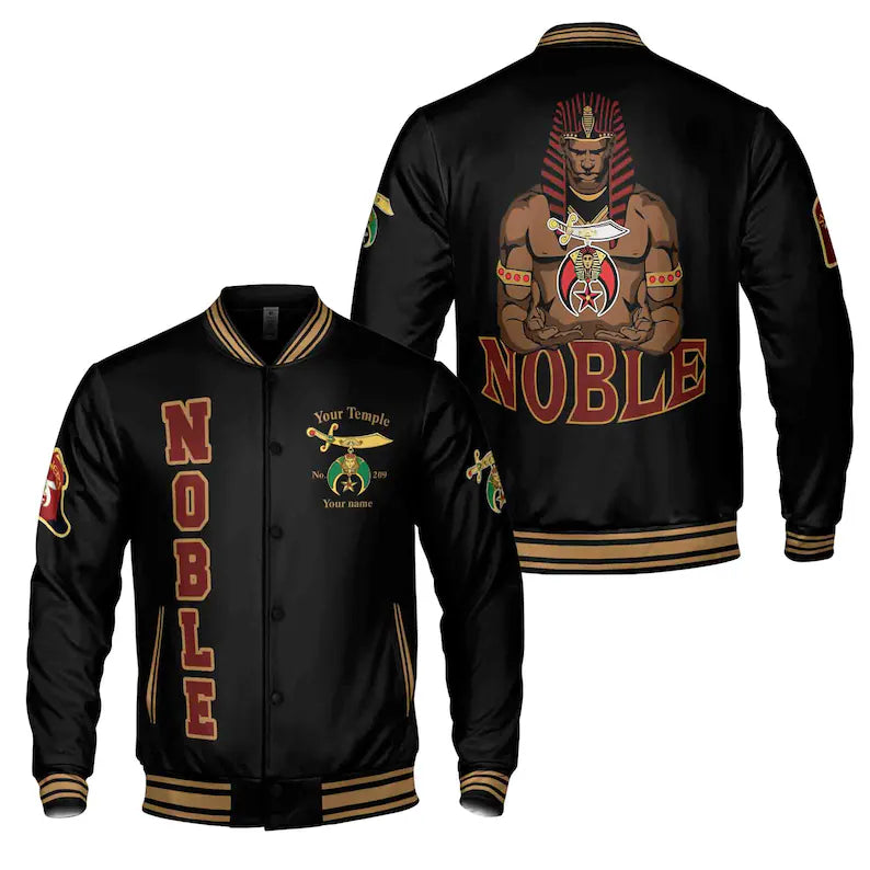 Custom Your Temple Shriner Nobles Mystic Baseball Jacket Ancient Style