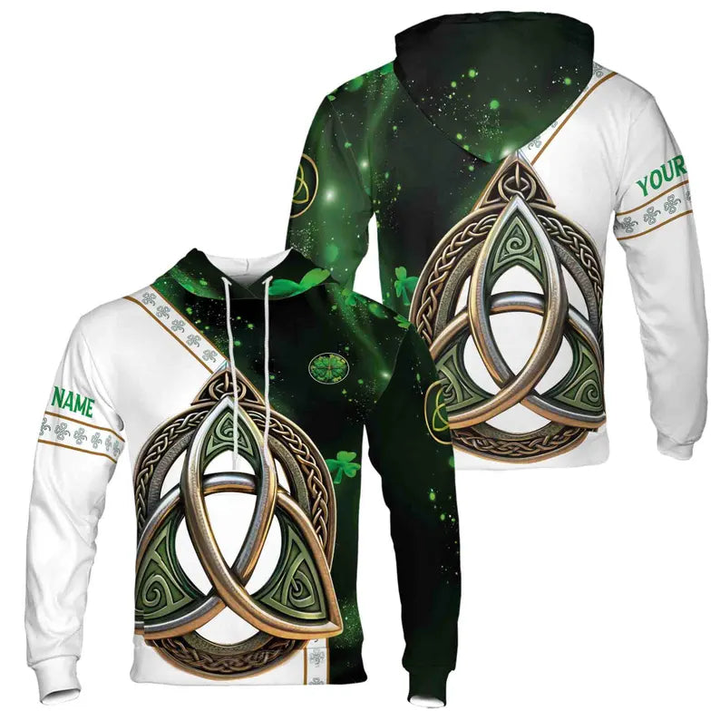 Custom Name Irish Celtic Trinity Knot Hoodie 3D