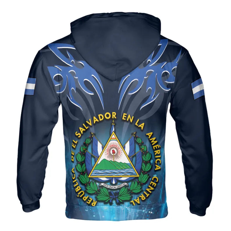 Custom Personalized Name El Salvador Coat of Arms Hoodie 3D