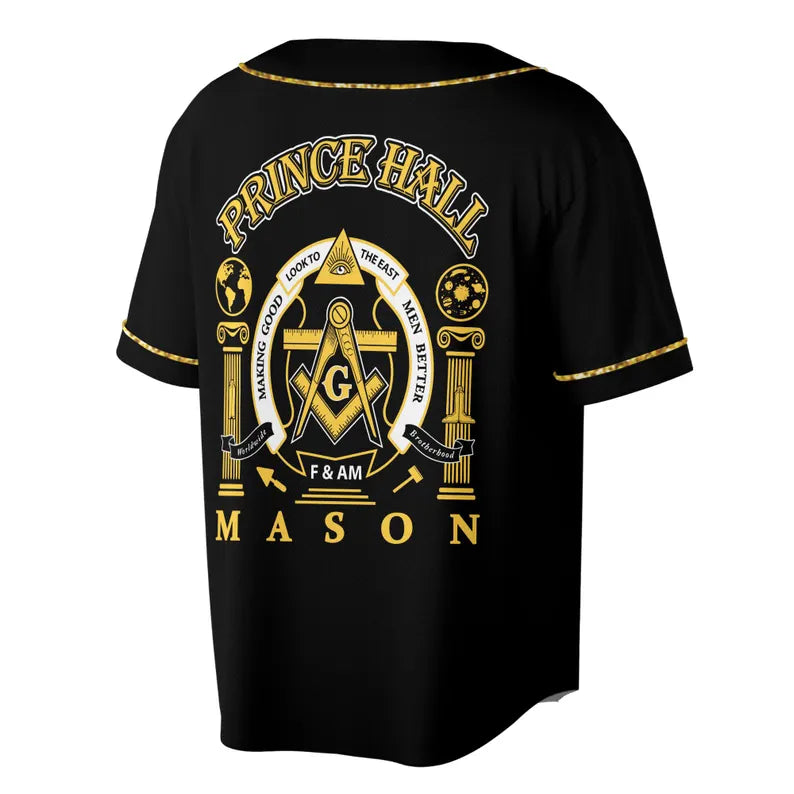 Greats Mason, Masonic Prince Hall Masons Baseball Jersey, 3D Baseball Jesey Shirt
