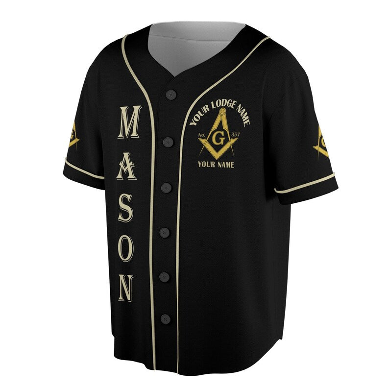 Masonic Beware Of The Goat Funny Freemason Baseball Jersey, 3D Baseball Jesey Shirt