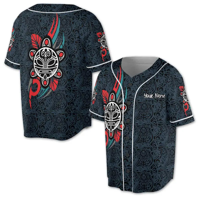 Customize Name Sol Taino Puerto Rico Symbol 3D Baseball Jersey, 3D Baseball Jesey Shirt
