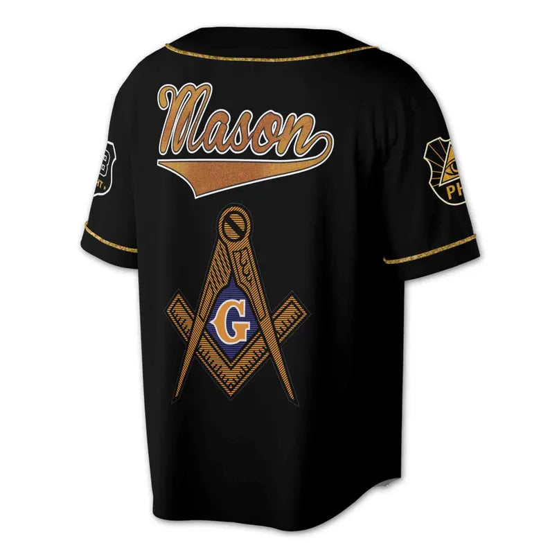Freemasonry Masonic Personalized Lodge name Name and Number 357 3D Baseball Jersey Shirt