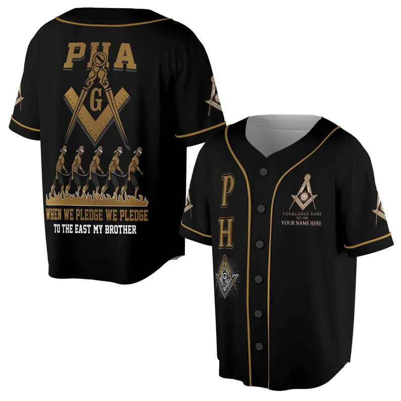Custom PHA Baseball Jersey: Lodge Name & Number, 3D Design, 3D Baseball Jersey Shirt