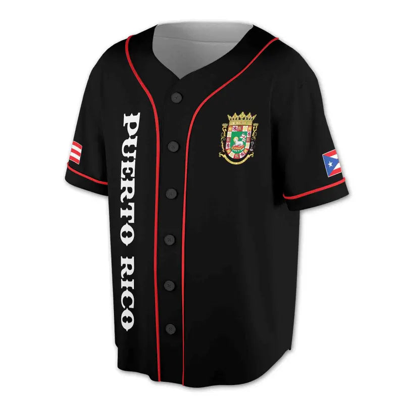 Custom Name Puerto Rico Puerto Rican Frog Patriotic Baseball Jersey, 3D Baseball Jersey Shirt