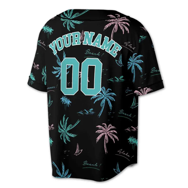 Personalized Aloha Beach It's Summertime Baseball Jersey, 3D Baseball Jersey Shirt