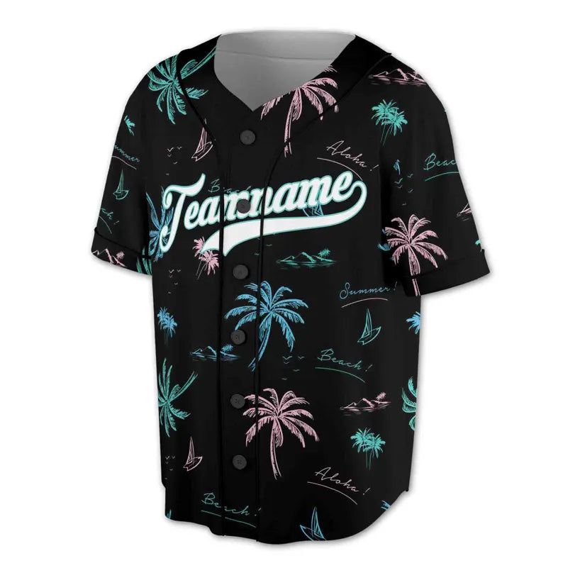 Personalized Aloha Beach It's Summertime Baseball Jersey, 3D Baseball Jersey Shirt
