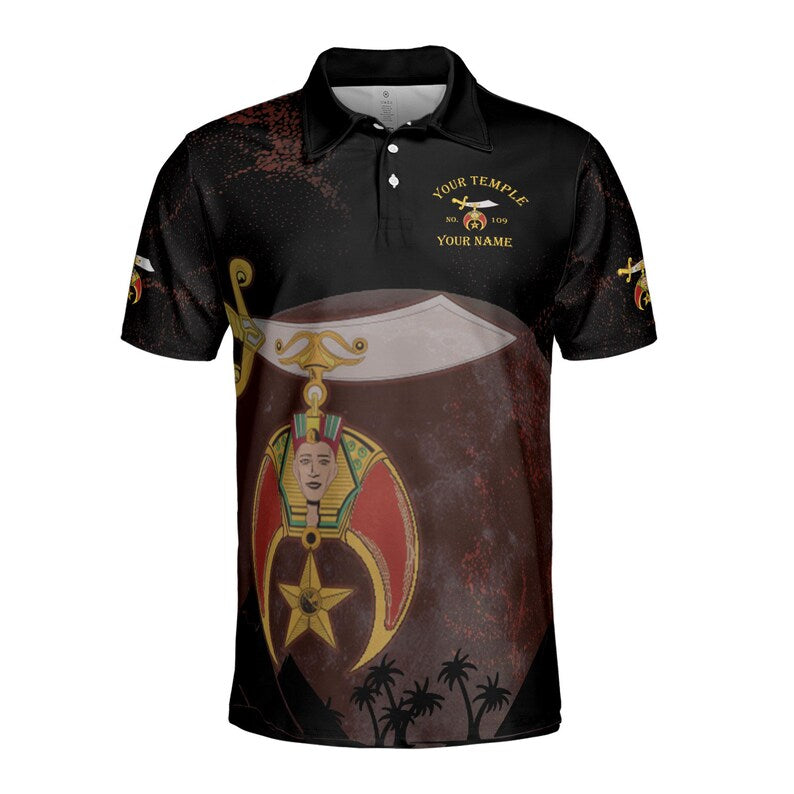 Customized Freemason Noble Shriners In Moonlight Men's Polo