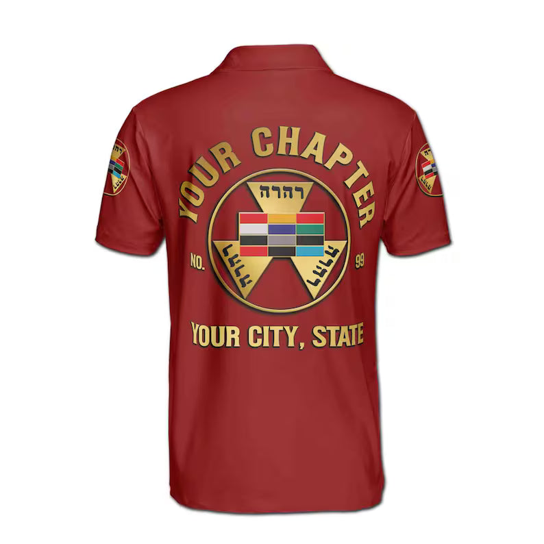 Custom Name Royal Arch Past High Priest York Rite Masons Men's Polo Shirt
