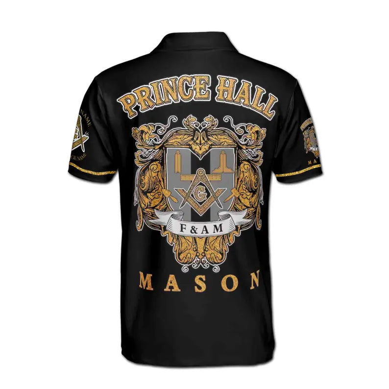 Freemasonry Prince Hall Men's Polo Shirt: Custom Masonic Lodge Apparel