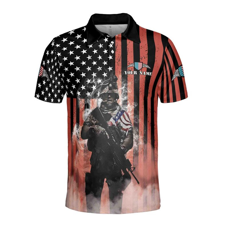 Custom Name What Is A Veteran US. Army American Honor Vet Men's Polo Shirt