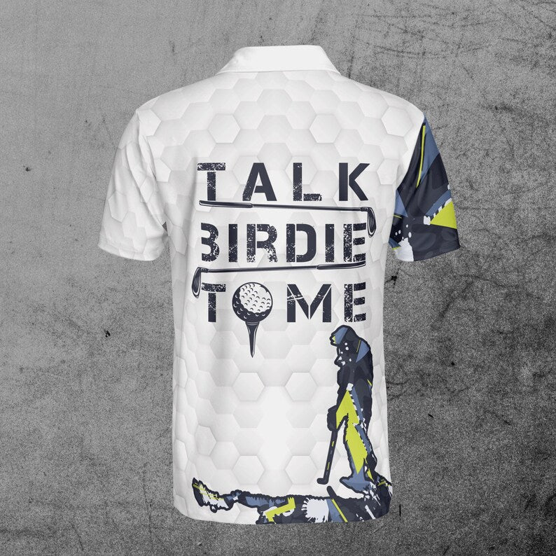 Custom Name Talk Birdie To Me Bigfoot Golf Polo Shirt