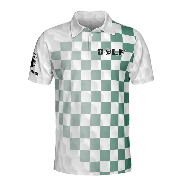 Custom Name Just One More Hole I Promise Gradient Golf Men's Polo Shirt
