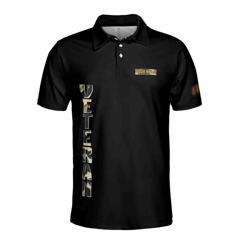 Vietnam Veteran's Daughter Men's Polo Shirt: Camouflage Print