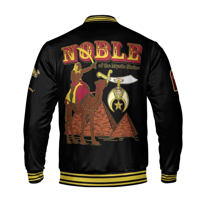 Custom Your Temple And Name Shriner Nobles Mystic Baseball Jacket Ancient Style
